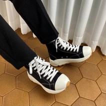 남녀공용 6cm 키높이 하이탑 스니커즈 캔버스화
