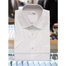 [AK PLAZA] [듀퐁셔츠] 남성 일반핏 로고 배색 반팔 남방 와이셔츠 (SE4MM12HS702SWH)