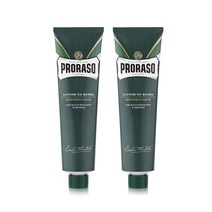 Proraso 이탈리아 프로라소 그린 쉐이빙 크림 튜브 리프레싱 150ml 2팩
