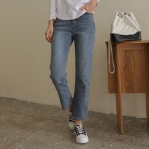 [메이뜰]3type 편해 워싱 루즈일자데님(밴드허리)(S-2XL)/캐주얼