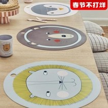 덴마크 OYOY 어린이 실리콘 식스팩 방수 미끄럼방지 열차단 캐릭터 푸드급 아기 테이블매트, 13 흑백격