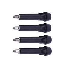 스키 폴대 4pcs 탄소 텅스텐 강철 트레킹 폴 팁 워킹 스틱 팁 등산로드 팁 트레킹 폴 하이킹 장비 용 예비 부품, 검은색
