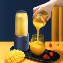 다이어트 디톡스 해독주스 휴대용 텀블러 블렌더 스무디, 02=Bluedoublecup