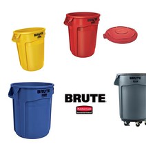 러버메이드 벤티드 브루트 원형 컨테이너 BRUTE 휴지통 다용도 정리함 원두보관 사료통, 파랑(뚜껑X), 75L