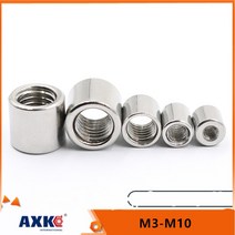 M3 M4 M5 M6 M8 M10 304 스테인레스 스틸 긴 연장 원형 커플 링 너트 커넥터조인트 슬리브 관형 너트개, 22 2pcs M10x14x13mm