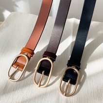 2cm 3cm 여성 소가죽 심플 캐주얼 데일리 링 버클 벨트