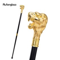 패션지팡이 남성 어르신 지팡이 gold lion head with 콧수염 패션 워킹, 없음