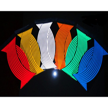 LJ 골라담으세요 오토바이 반사 휠테이프 림스티커 10인치 12인치 13인치 14인치 15인치 16인치 17인치 18인치 19인치, 3개, 배송요청사항에 사이즈-컬러입력해주세요