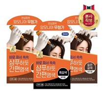 ES 샴푸하듯 간편염색 60g X3개 택1 흑갈색/짙은갈색/자연갈색, 자연갈색X3개