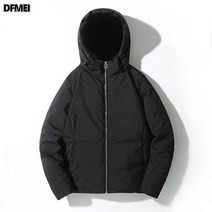 DFMEI 패딩남 겨울 루즈핏 캐주얼 기모 도톰 패딩 코디 코트