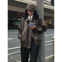 여성 레더자켓 여자 가죽 자켓 가을 캐주얼 라이더 오토바이 무스탕 아우터