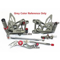 [해외]스즈키 gsx1300r 하야부사 2008-2018 cnc 조정 가능한 발판 시프트 레버 브레이크 페달 풋 페그 리어 세트 용 오토바이 리어 세트, 회색