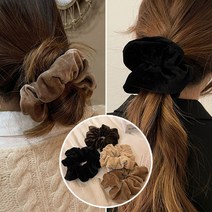 똥머리 곱창끈 가을겨울 헤어악세서리 벨벳 헤어끈
