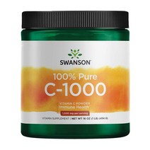 Swanson 100％ 퓨어 C-1000 비타민 C 파우더 1 000 mg 454 g