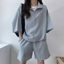 3color 캐주얼 하프집업 바람막이 세트 set03