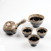 천목 연잎문 3인다기세트, 1