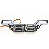 LED 싸이키 전동 바이크 폭팔신호 자동차번호판전등 레인보우 브레이크등 스쿠터킥보드 12V 추돌방지 3713374370, 레인보우 말을 달리다 점등 12V