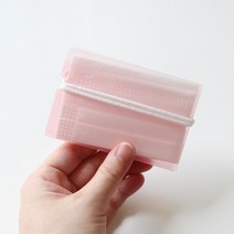 접는 마스크 케이스 보관파우치 3color [마스크보관 지갑 보관함 정리함 주머니 통], 핑크