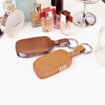 시에나 4세대 카니발 쏘렌토 신형 2020 3세대 K5 셀토스 K7프리미어 키케이스 키홀더 링 스트랩 천연가죽, I type, 블랙