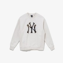 뉴에라 시MLB 타탄 체크 뉴욕 양키스 맨투맨 오트밀 13338638