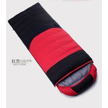 도어 깃털 성인 있음 아웃 슈퍼 가벼울 융잠옷 치마 오리털침낭, C05-채우다 2000g덕다운, T01-블랙앤레드