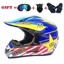 남녀공용 모토크로스 오토바이 헬멧 ATV MTB DH 레이싱 선물 3 개 보내기, 04 C_03 L