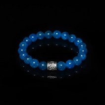 (창의력 열정) 네온블루 아파타이트 3A 8mm 심플 염주 팔찌