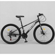 ( MTB 산악자전거 ) 26인치 입문용 크로스컨트리 자전거 21/24단, 21단, 스포크 휠 - 블랙