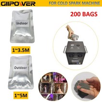 Ti 파우더 콜드 스파크 기계 200 W 케이스 포함 1-600 백 Dmx 스파클러 불꽃 놀이 스파클 웨딩, [01] Indoor, [06] 6 Bags