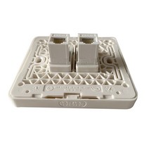 라우터 모뎀 네트워크카드 86x86mm 여성여성 CAT6 기가비트 듀얼 패스 네트워크 벽 플러그 RJ45 Cat6 LAN 페이스 플레이트 인터넷 스트레이트 플러그 콘센트