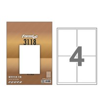 폼텍 물류관리용 라벨 LQ-3118 20매 4칸 99.1x140mm, 없음, 상세페이지 참조