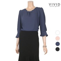 VIVID SG VIVID SG 라운드 진주장식 블라우스 VS034009