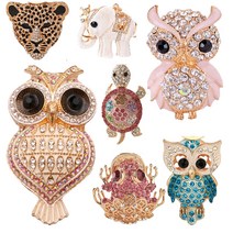 큐빅 부엉이 키링 열쇠고리 자동차 가방 악세사리 참 건강 행운 재물 풍수 키홀더 코끼리 거북이 호랑이 두꺼비, 왕눈이핑크 부엉이, 큐빅키링