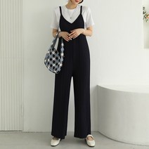 시크루즈 렌츠 플리츠 주름 와이드 점프슈트_BDOF062