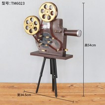 빈티지 장식품 무비 프로젝터 소품 필름 모델 카메라 의상 가게 창, 30 어두운 회색