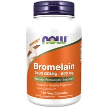 나우푸드 Bromelain 브로멜린 브로멜라인 500mg 120캡슐, 1개, 기본