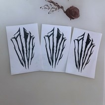 타투 문신 헤나 스티커 튼살 상처 가리기 커버 커버업 2장씩 블랙 크로스 나비 여성용 임시 남성 편지 목, 3pc2