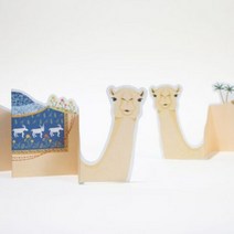 고래인 사막여행 스탠드 카드 (일러스트 아코디언 카드), 단품