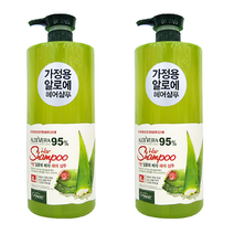 오가니아 착한 알로에 베라 헤어 샴푸 린스 1500ml 대용량 가정 업소 용, 오가니아 착한 알로에 샴푸 2개