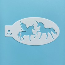 얼굴 그림에 맞는 재사용 가능한 템플릿 무지개 유니콘 아름다움 천사 건강 파티 메이크업 드로잉 문신 DIY 디자인, [02] ellipse02