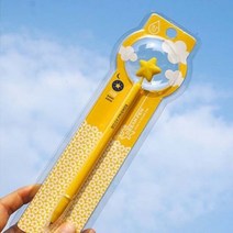 오너클랜 별모양 실리콘 소재 야광 볼펜 메시지 카드 선물, 단품
