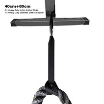 배틀 파워 크로스핏 로프 줄넘기 battle rope fitness anchor 스트랩 키트 accessoires sport for rope easy setup home gym, 푸른