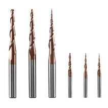 1pc hrc62 텅스텐 카바이드 테이퍼 볼 노즈 엔드 밀 cnc 조각 조각 라우터 비트 나무 및 금속 용 밀링 커터, R1.5-30.5-75-D6