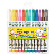 아모스 향기싸인펜 12색. (사무용품/문구/볼펜/색연필/수능샤프/샤프/망치/연필꽂이/각도기/문구용품/매직/필기도구/건강/생활 추천), 본상품, 1개