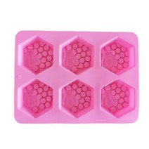 비누틀 4캐비티 3D 수제 실리콘 비누 금형 마사지 테라피 바 만들기 도구 DIY 타원형 모양 수지 공예, 02 pink