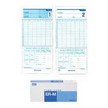 알파 카드식 출퇴근기록 카드 MAX ER-M 100매, [2098340]옵션없음