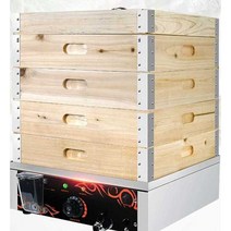 전기 나무찜기 스팀보온 휴게소 보온진열장 4단 나무틀 뚜껑포함 찐만두, 3단 스틸 찜통