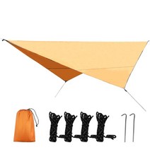 타프 차광막 타프쉘 타프스크린 sun awning tarp 캠핑 텐트 야외 awnings camp 방수, 주황색