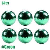 투톤 골프공 반반 고반발 2피스 가성비 직경 약 42.7mm 6pcs 도금 골프 공 멋진 경기 오프닝 목표 최고의 선물 스포츠 이벤트를위한 내구성 건설, 초록