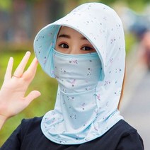얼굴 햇빛 가리개 목 자외선 차단 마스크 골프 농사 모자 여름 넥워머 여성용 태양 보호 커버 넓은 챙 버전 야외 접이식, BL